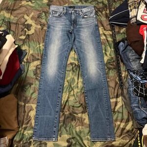 Uniqlo blue stretch selvedge denim jeans redline‎ size 29/33.5